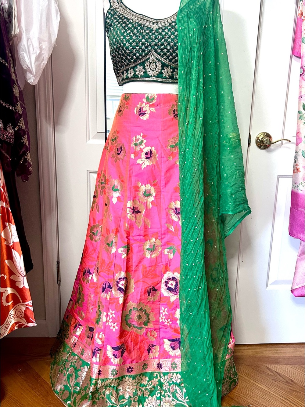 New lehanga/skirt with croptop and dupatta